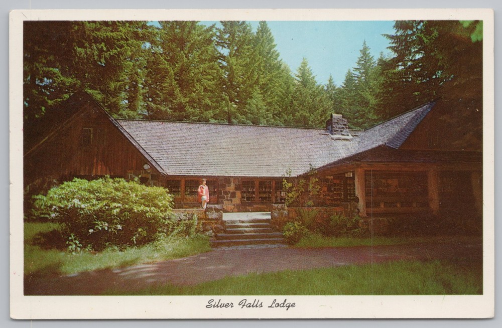 Hotel & Resort~Silver Falls Lodge~Silver Falls Park Oregon~Vintage Postcard