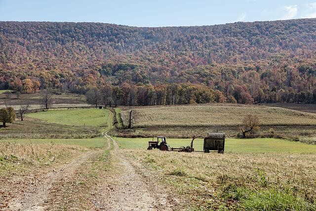 Monroe County West Virginia 2015 Rural Farm Tractor Field Road Autumn