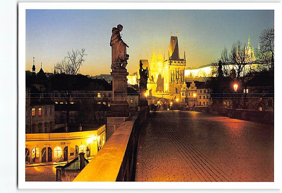 Postcard Charles Bridge Prague Czech Republic