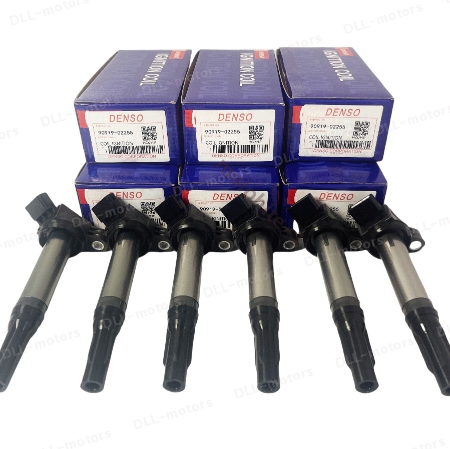 6X 90919-02255 DENSO Ignition Coil Fits For 2005-2024 Toyota & Lexus I4 V6 V8