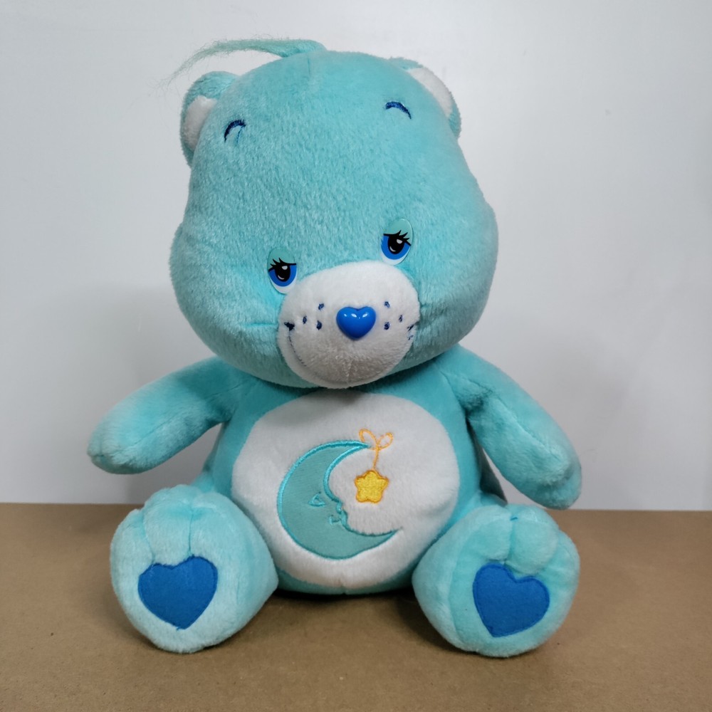 2003 Nanco Care Bear BEDTIME BEAR Teddy Plush Sitting Stuffed Animal Blue Moon