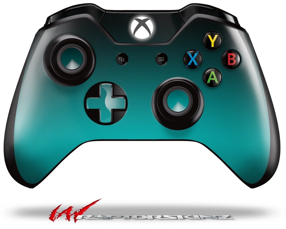 Smooth Fades Neon Teal Black Skin for XBOX One Controller