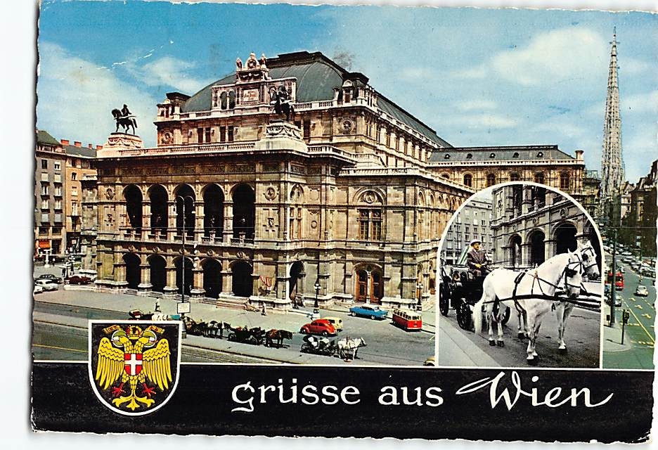 Postcard Opera House Vienna Austria