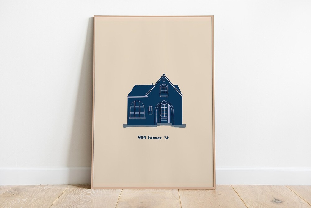 Personalized House Portrait Custom Illustration New Home Print Housewarming