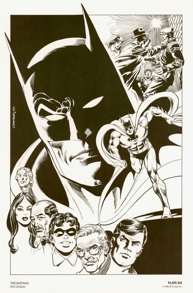 History of the DC Universe Dick Giordano Comic Art Print ~ Batman Robin Alfred +