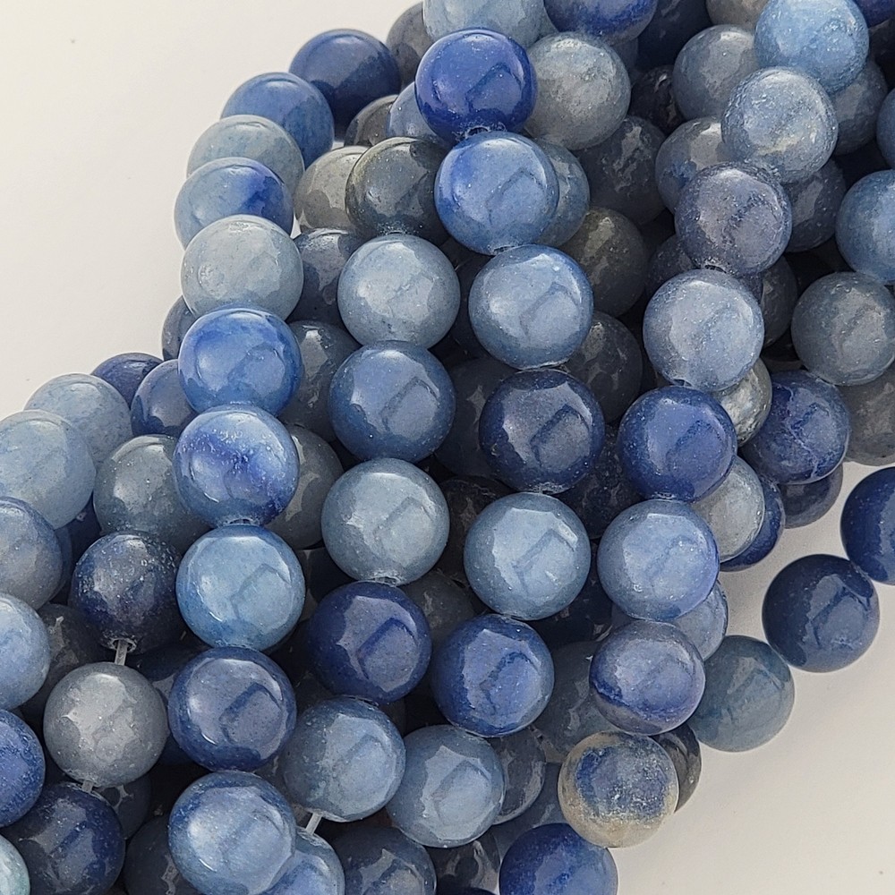 Blue Aventurine Beads Blue Natural Smooth Round Beads 6mm 8mm 10mm