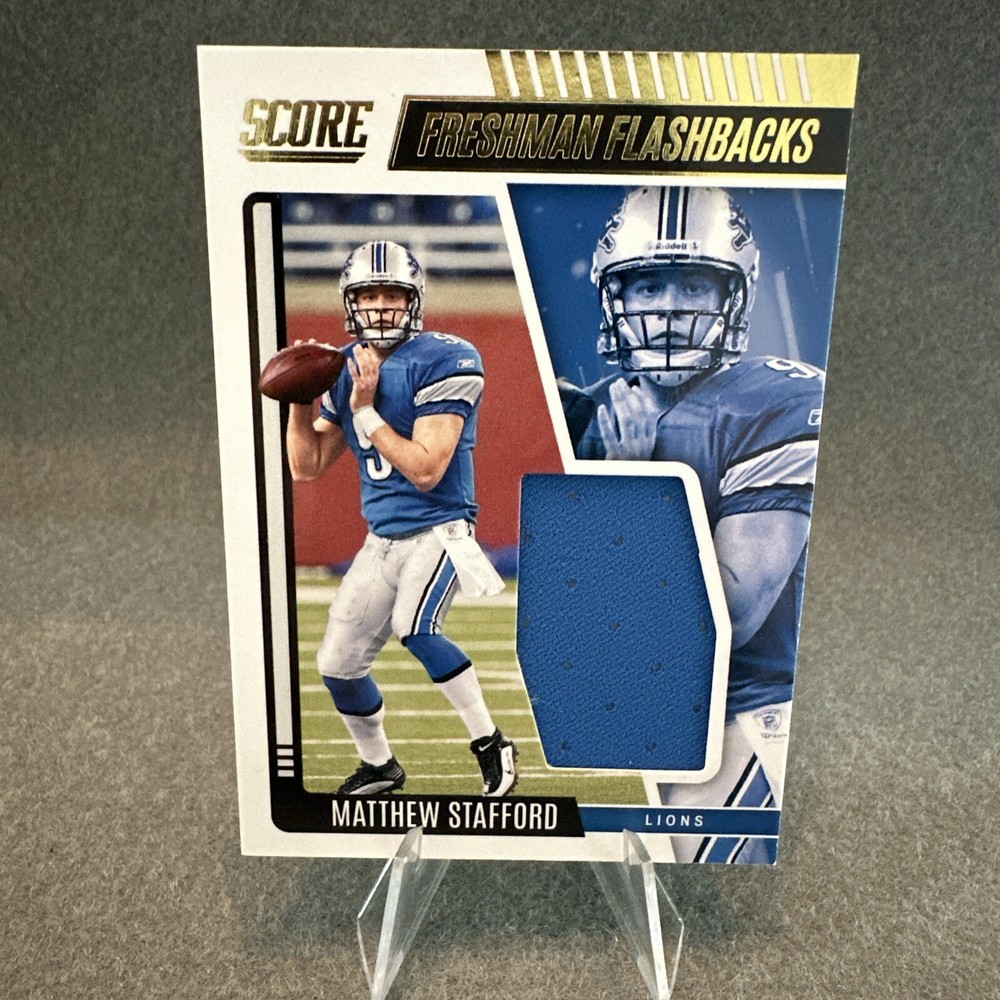 2022 Score Freshman Flashbacks Patch Relic Matthew Stafford Detroit Lions #FF1🏈