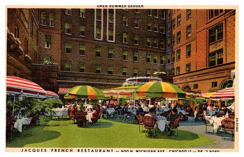 Postcard RESTAURANT SCENE Chicago Illinois IL m/09 AS6901