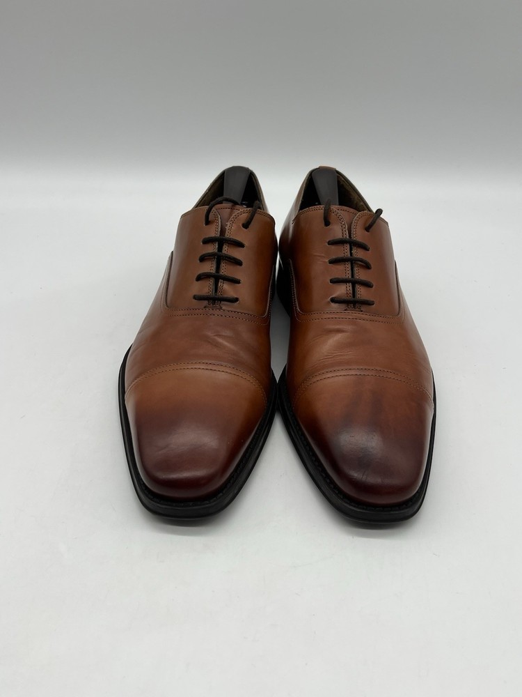 Magnanni Alpin Men’s Sz 10M Burnished Brown Leather Oxford Cap Toe Dress Shoes.