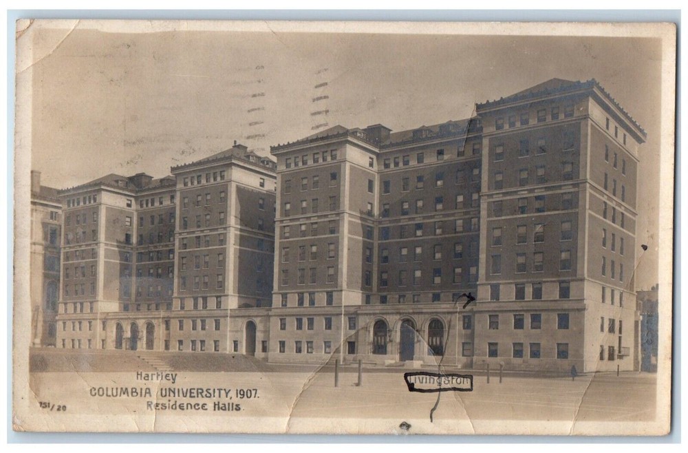 1909 Columbia University Residence Halls View New York NY RPPC Photo Postcard