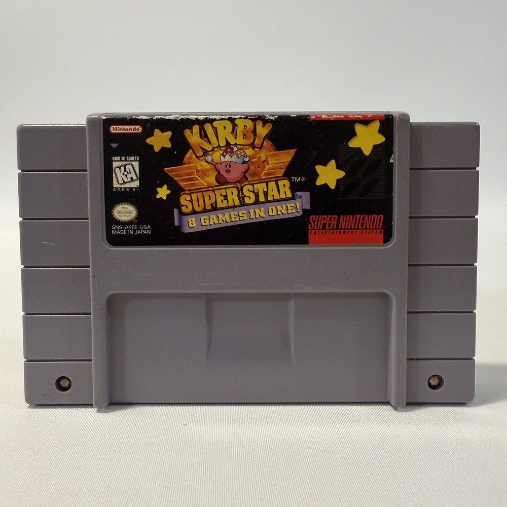Kirby Super Star SNES Nintendo Platformer Action Adventure Video Game Cartridge