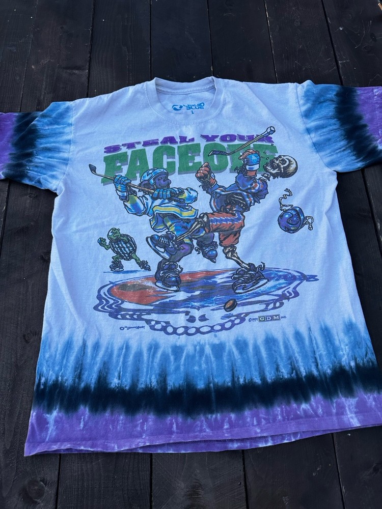 Grateful Dead Steal Your Face Hockey Tee 1994 Large Tie Dye Retro Shirt