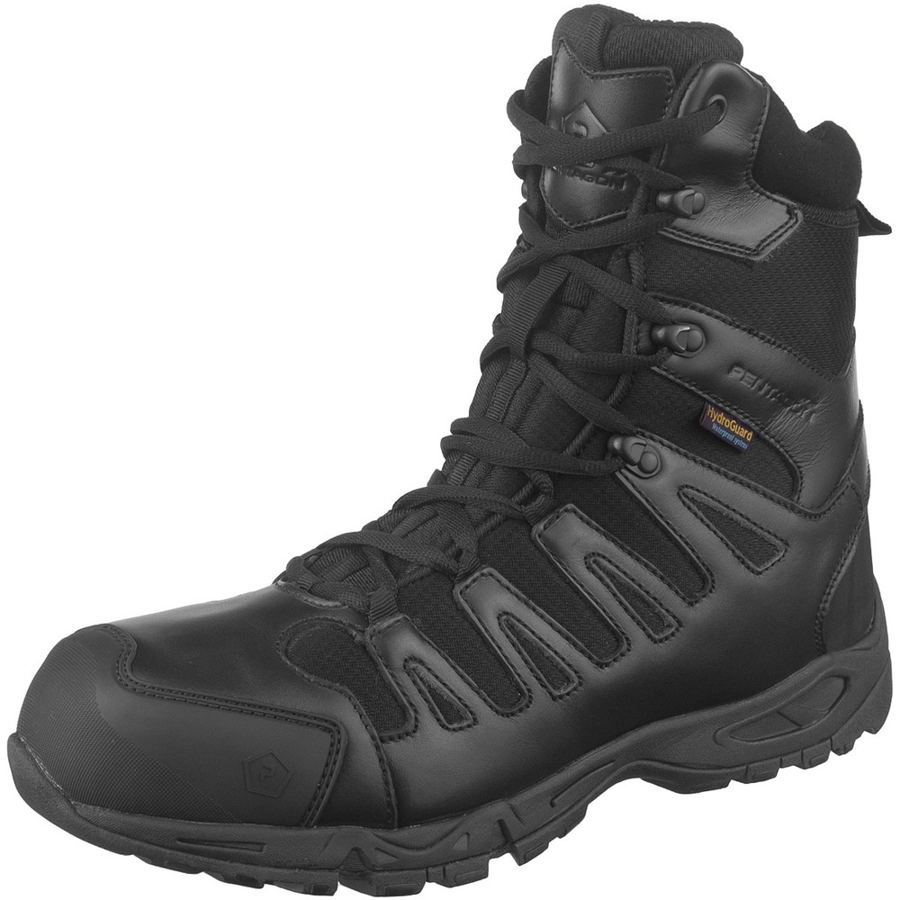 Pentagon Achilles XTR 8-Inch Tactical Boots for Men - Army Hiking Hunting Footwear in Black-image