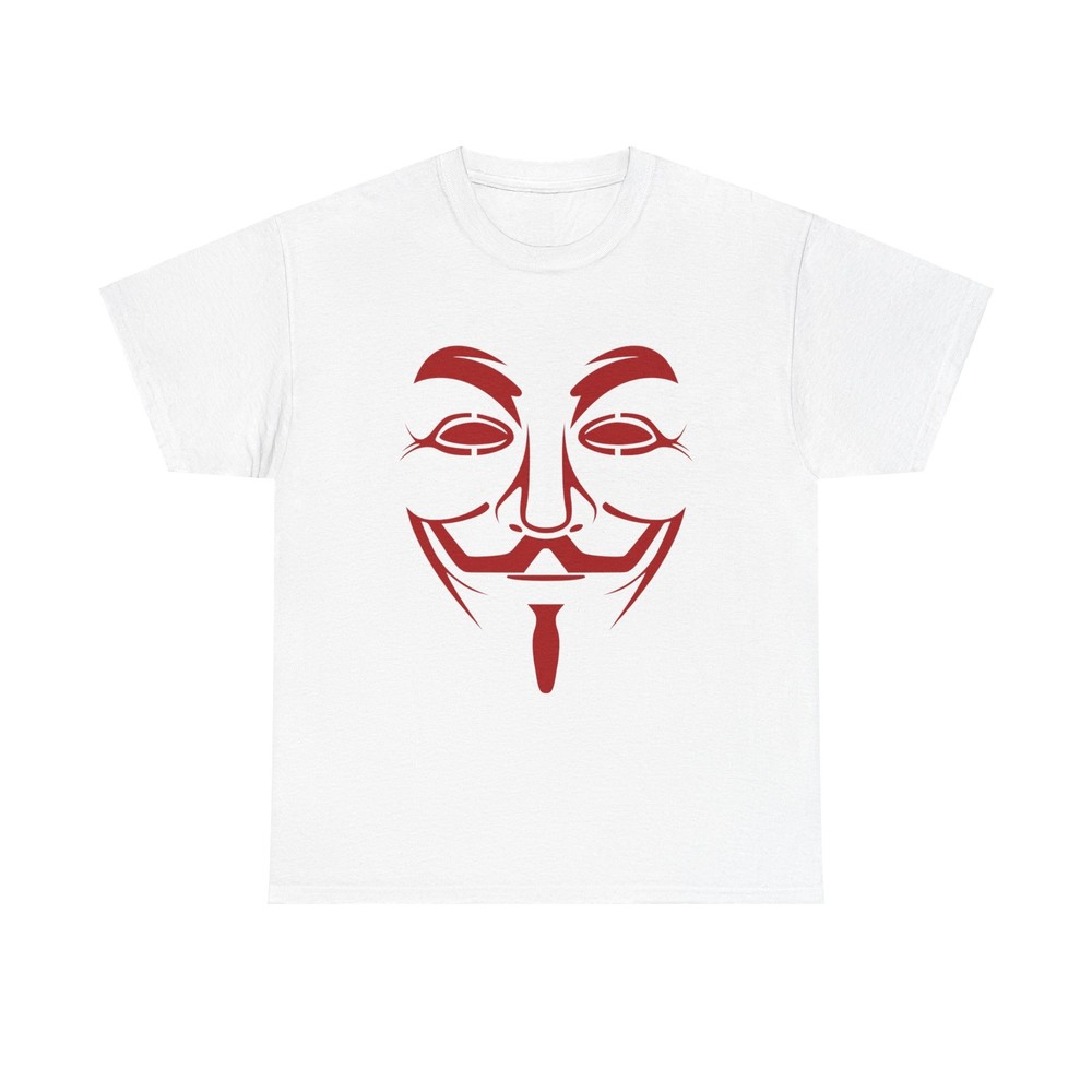 Guy Fawkes Mask T-Shirt - minimal dark net anonymous hacker tech cool web chan