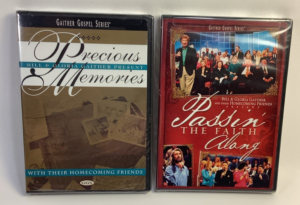 2 Gaithers Gospel Series DVDs - Precious Memories & Passin The Faith Along - New