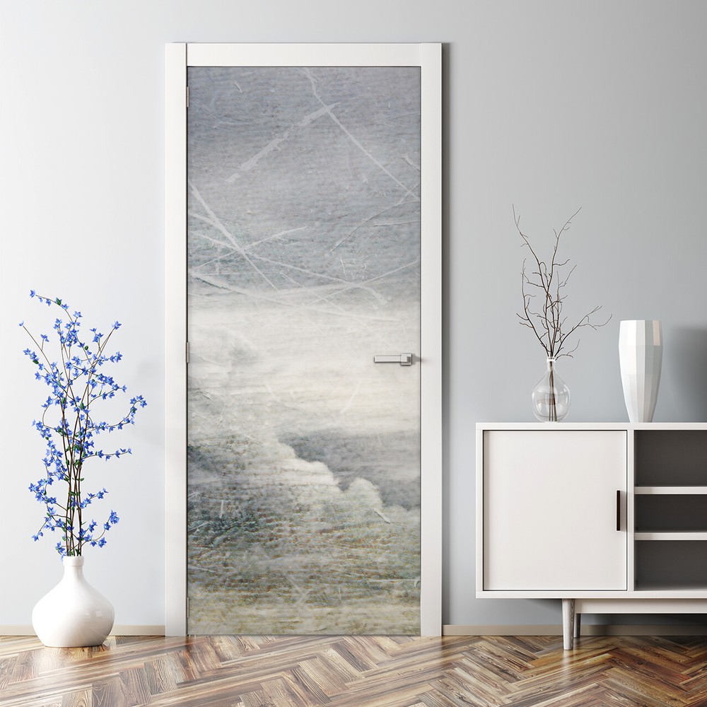 Decal  Sky scene Landscape Bubble Free Door sticker Home Decor Decal