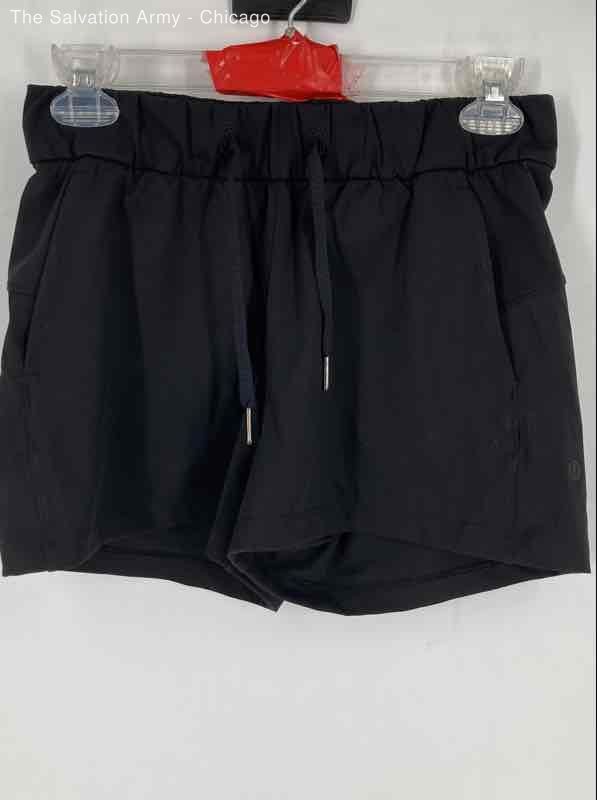 Lululemon Womens Black Elastic Waist Activewear Athletic Shorts Size 4
