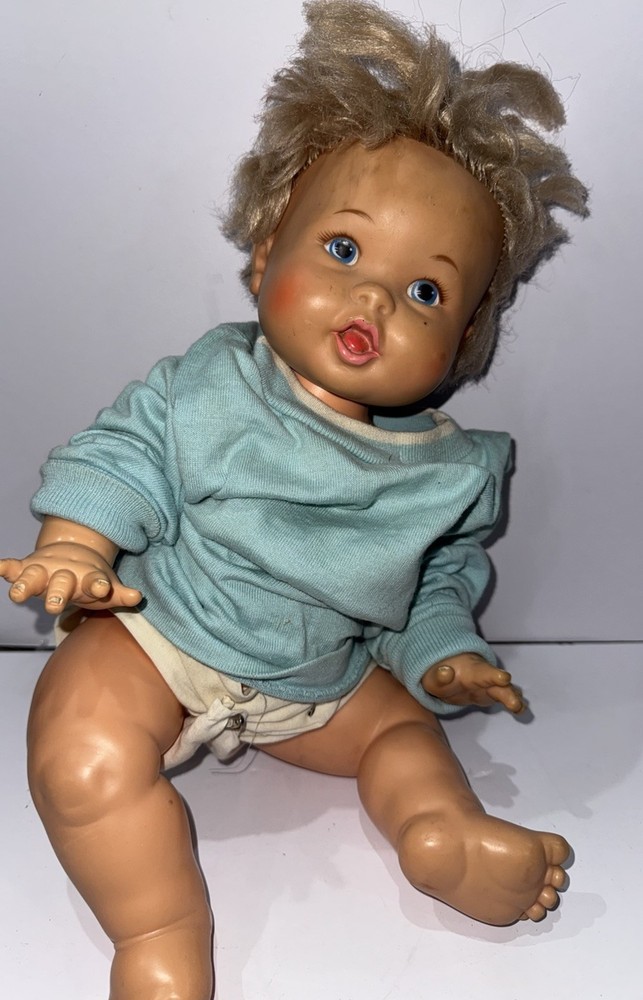 1973 Ideal Toy Corp “Rub-a-Dub” Baby Doll, 16” , RAD 17-2M, Good Condition