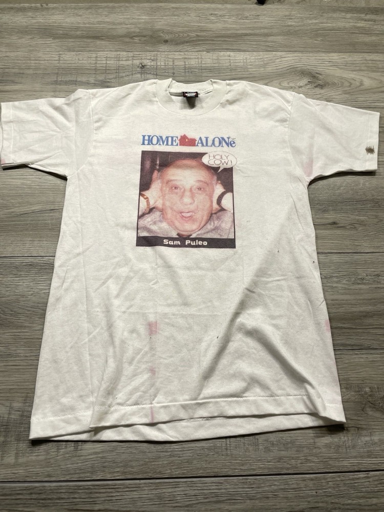 Home Alone Vintage Tee 1990s Sam Puleo Obscure White Graphic Shirt Size Large