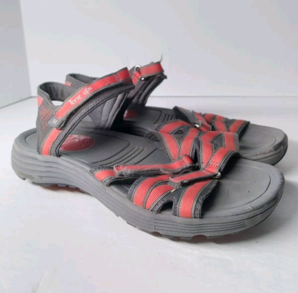 Skechers Women's Size 7 Fitness Strappy Sandals Slingback Comfort Shoes Preowned