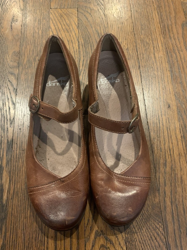 DANSKO FAWNA Mary Jane Leather Shoes Sandals Womens sz 39