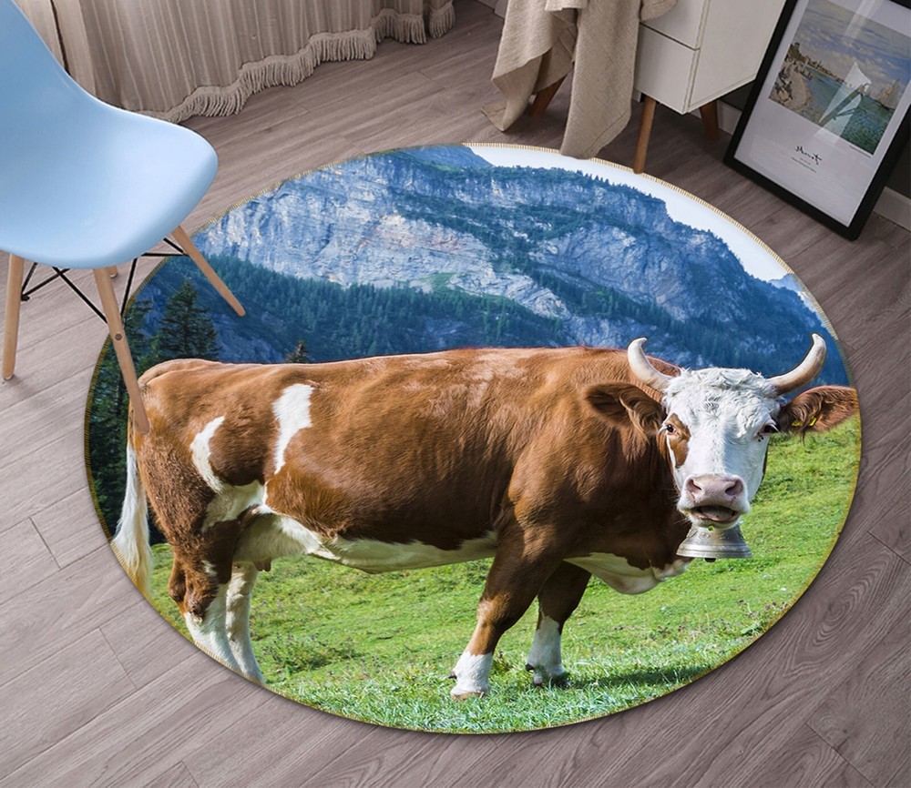 3D Non-Slip Cow Print Rug Elegant Animal Photo Carpet Romy AHO186892  