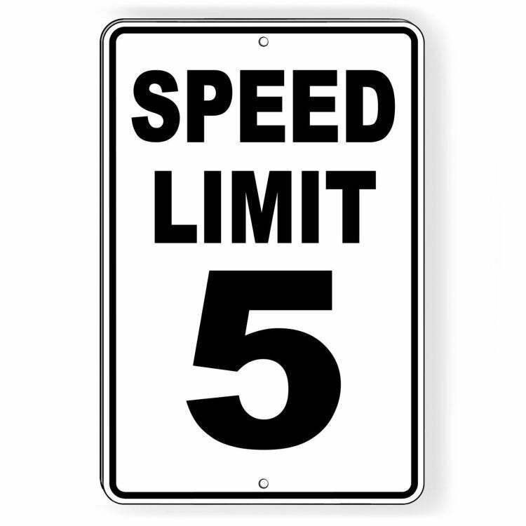 Speed Limit 5 Mph Metal Sign / Decal  Slow Warning Traffic Road Street Sw015 /