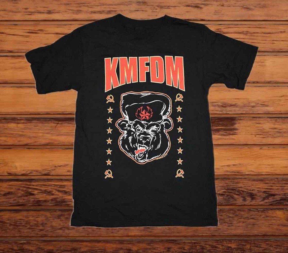 Vtg Vtg KMFDM Band Heavy Cotton Black All Size Shirt For Men SE260