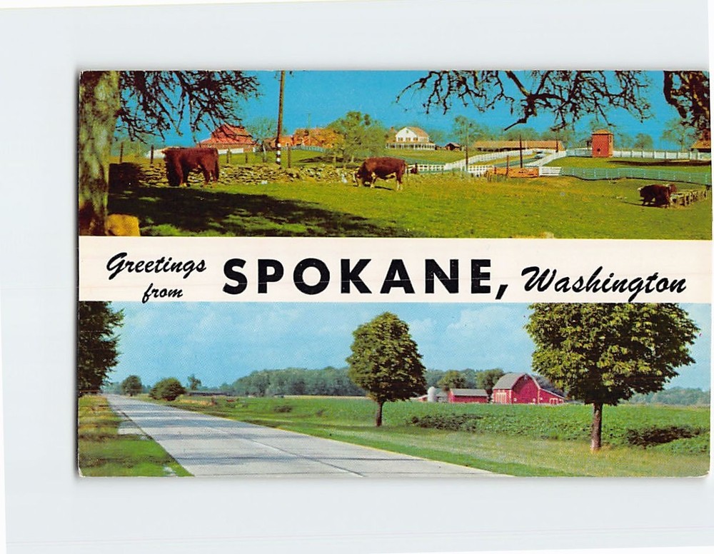 Postcard Greetings from Spokane Washington USA