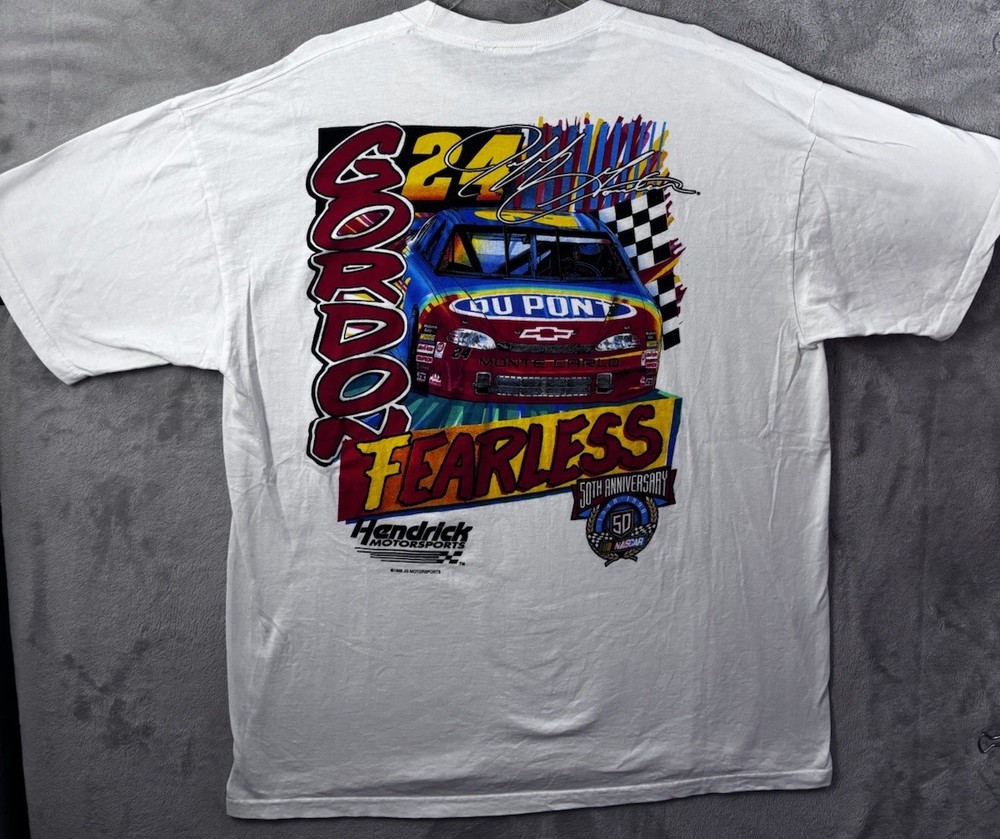Vintage Jeff Gordon NASCAR T Shirt DuPont Racing 1998 Hendrick 24 Men’s XL