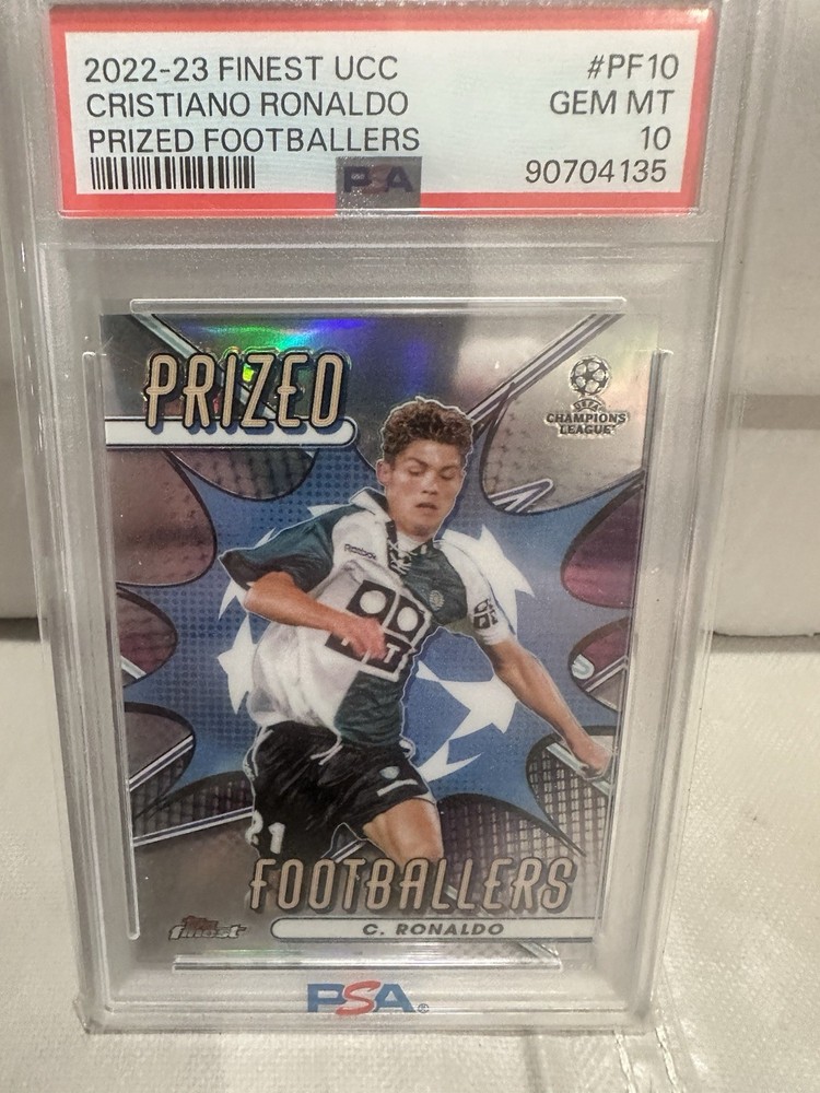 2022-23 Finest UCC Cristiano Ronaldo Prized Footballers PF10 PSA 10