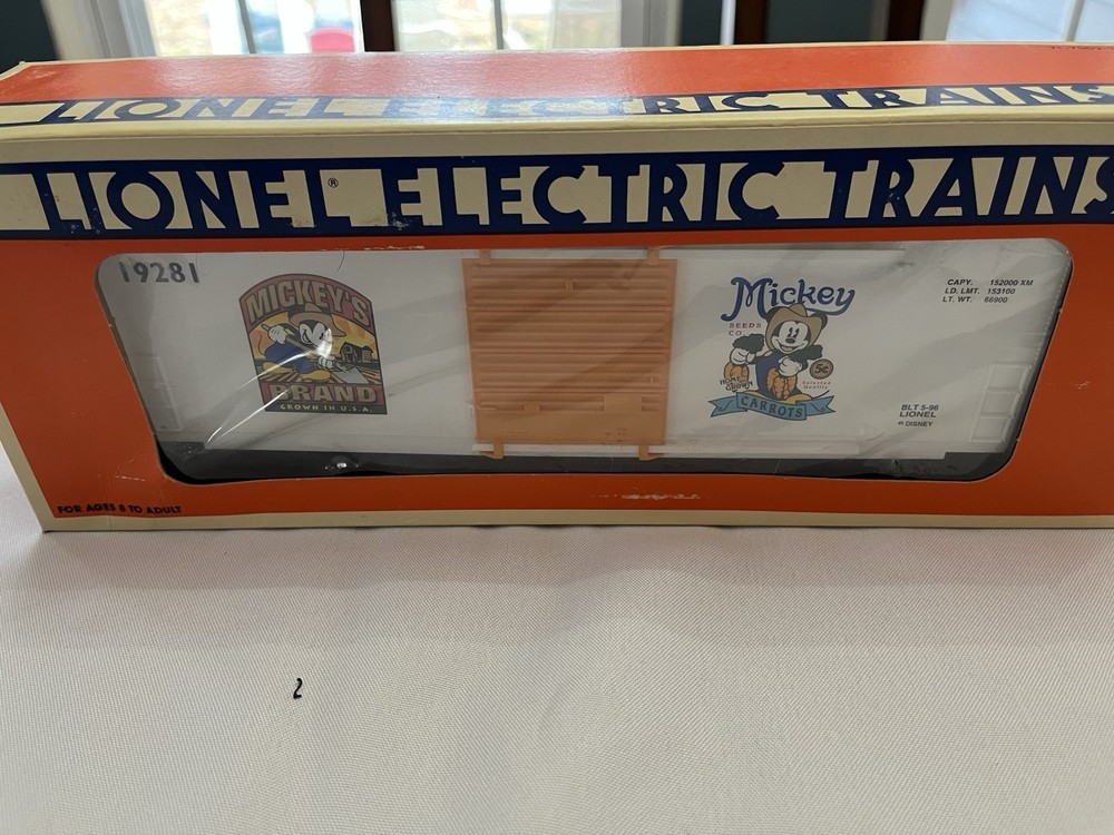 Lionel Disney Mickey's Brand Carrots 19281 in Original Box
