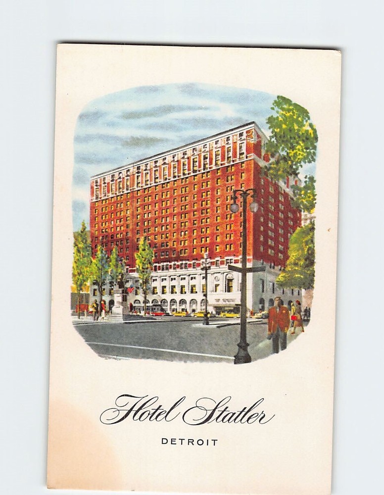 Postcard Hotel Statler Detroit Michigan USA