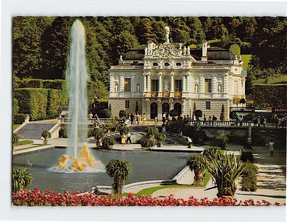 Postcard Linderhof Palace Bavaria Germany