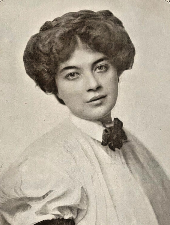 1908 Vintage Magazine Illustration Actress Pauline Marshall