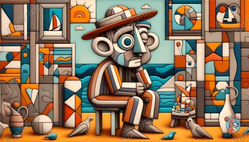 Abstract Waiting Digital Art Wallpaper Background for Desktop-image