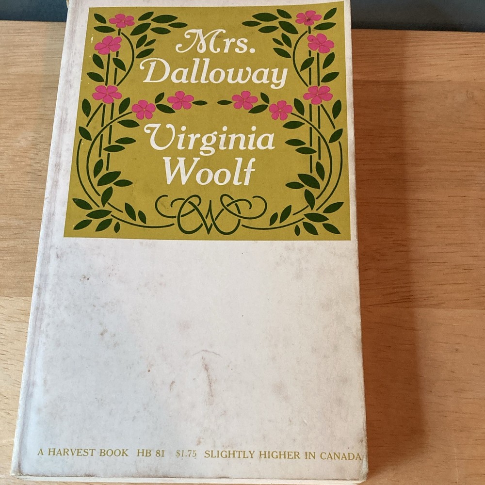 Virginia Woolf Mrs. Dalloway Paperback A Harvest Book Fiction Novel