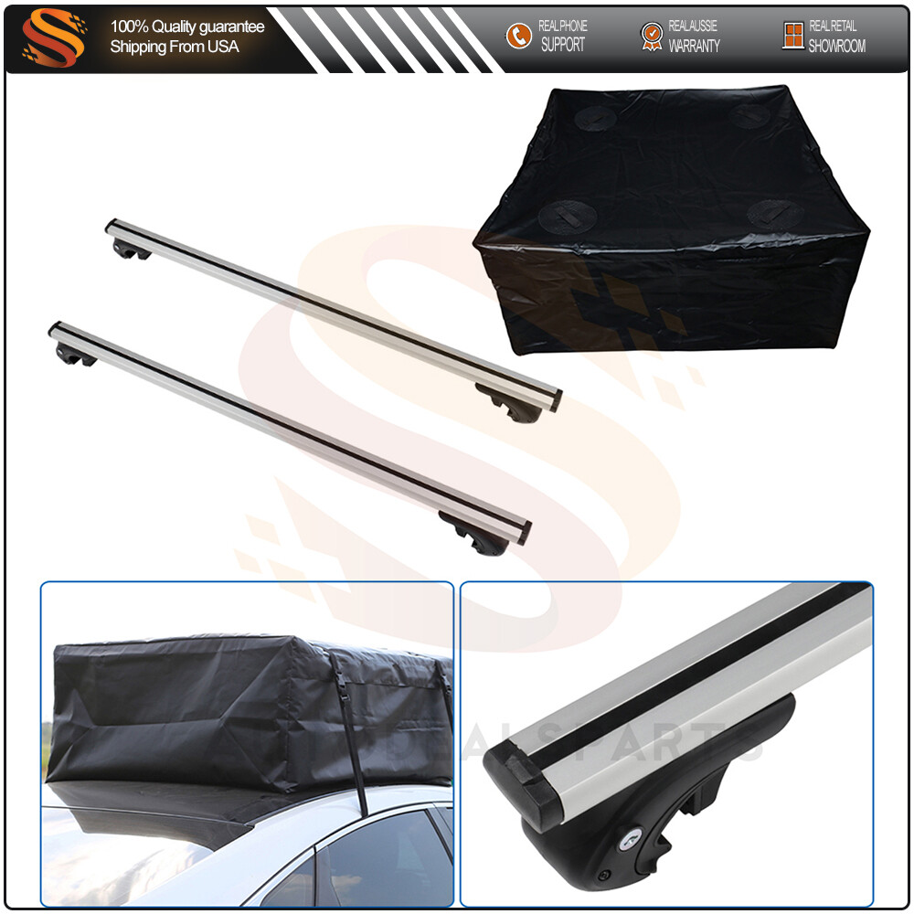 Cross Rack Bar + Top Waterproof Luggage bag For 2014-2018 Jeep Cherokee Roof Car