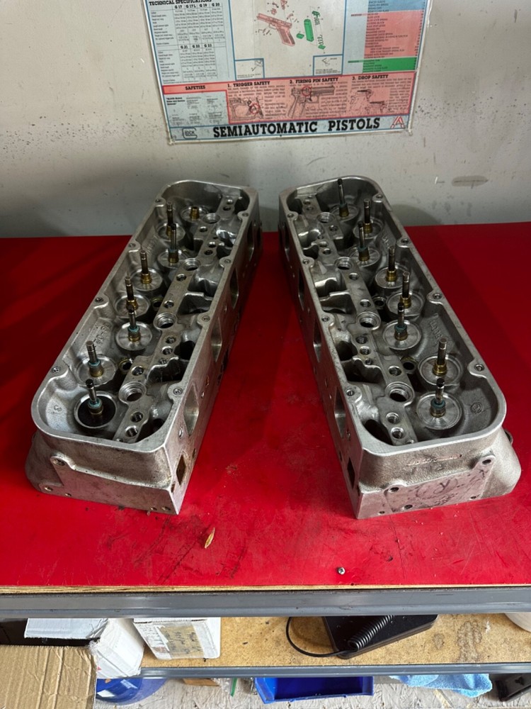 SB2.2 Chevrolet Aluminum Cylinder Heads Bare Needs Repair