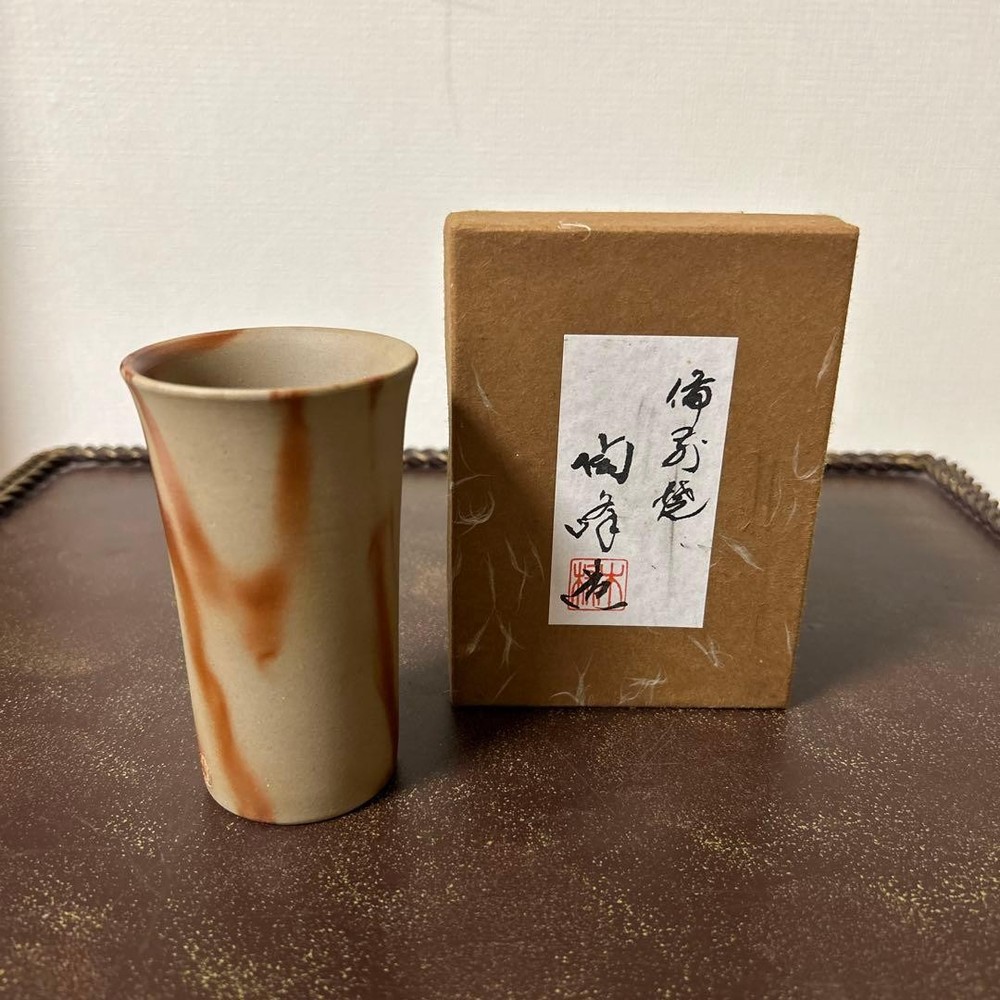 Bizen Ware Toshoen Kimura Toho Beer Mug 6cm x 10cm Unused Elegant Ceramic