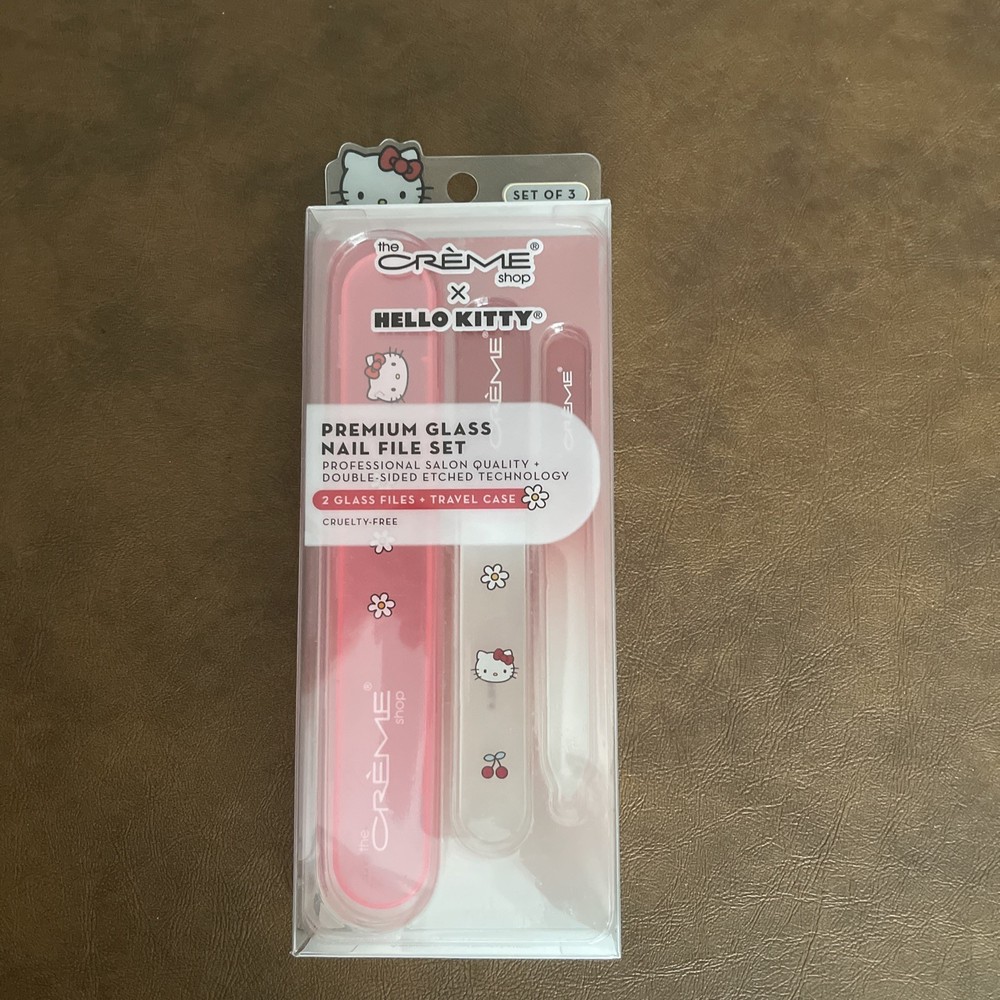 The Creme Shop x Hello Kitty Premium Glass Nail File Set (Red) Brand New In Box