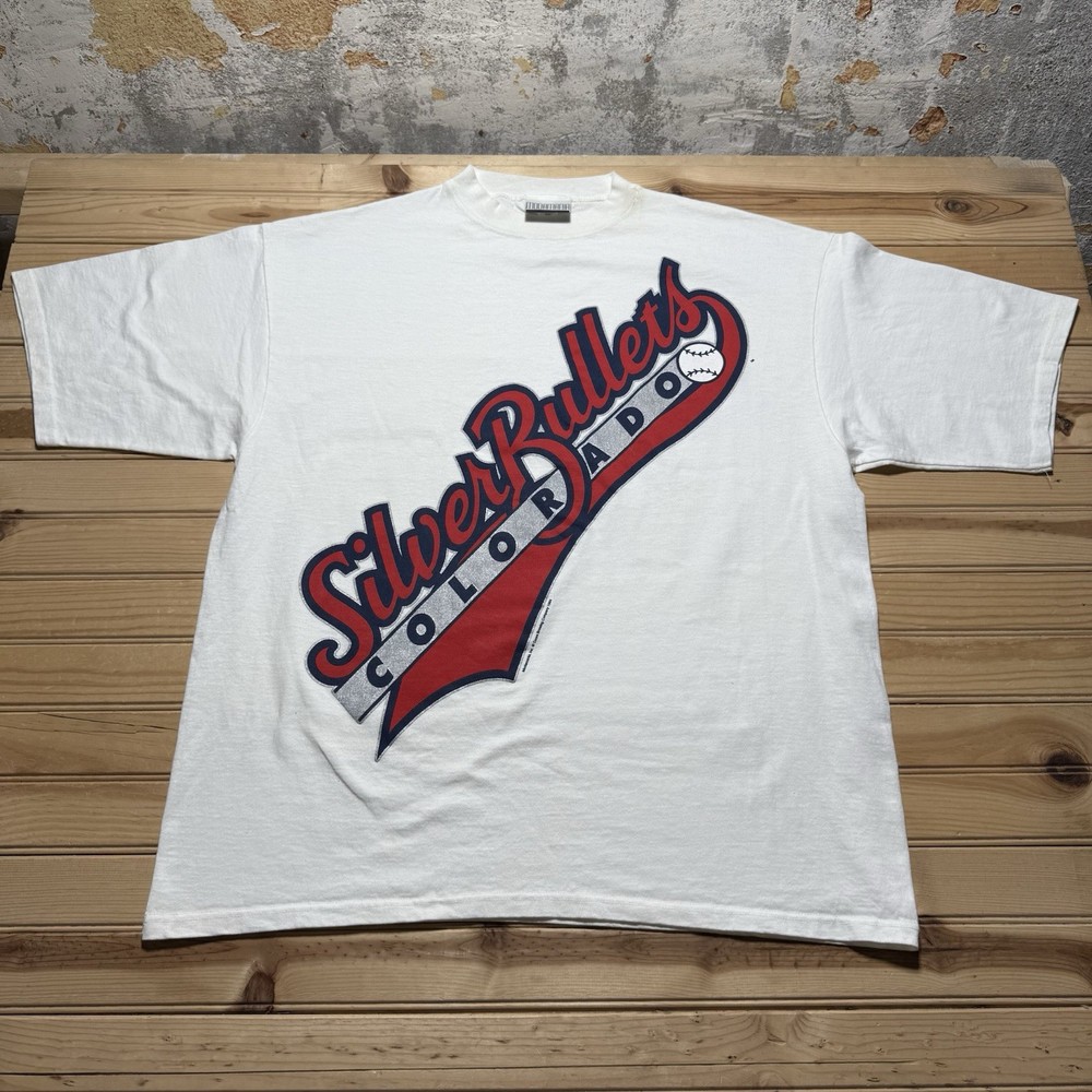 Vintage 90s Colorado Silver Bullets Female Baseball League Shirt Size 2XL