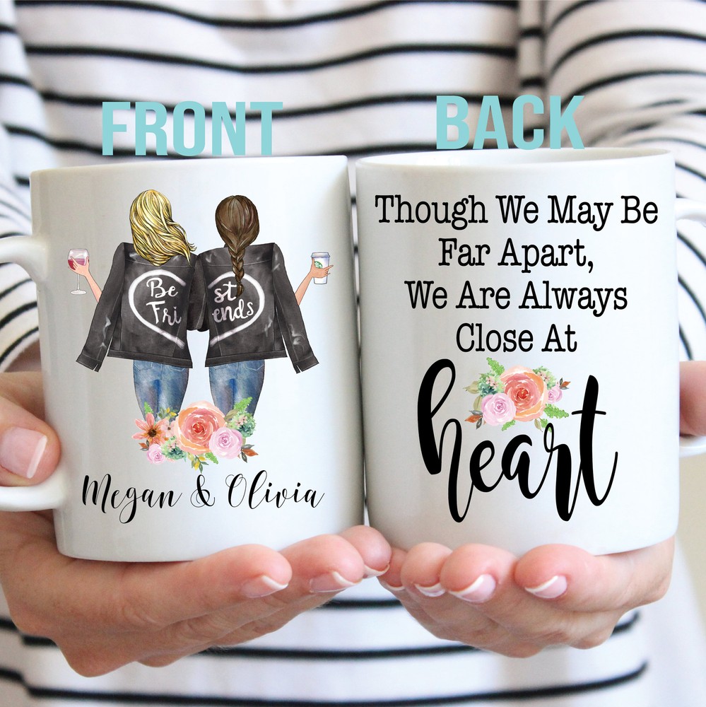 Taza Bff Personalizada Regalo Bff Personalizada Mudanza Regalo Larga Distancia Amigo Regalo Personalizado
