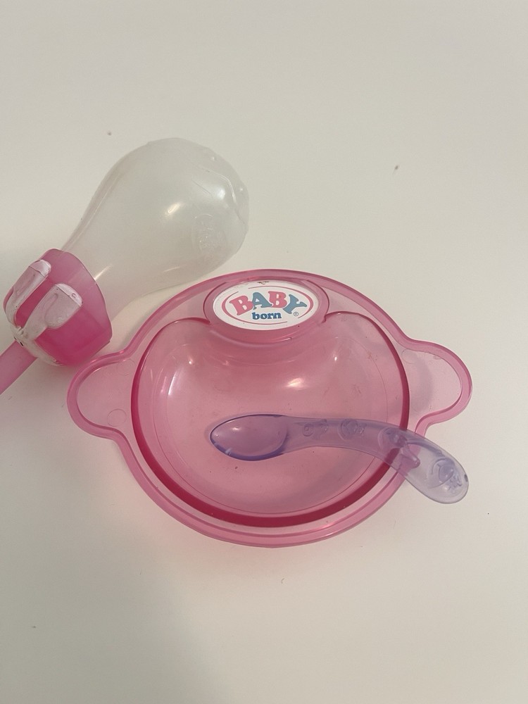 Baby Born Creation Pink Doll Bowl and Feeding Bottle Spoon is a different brand