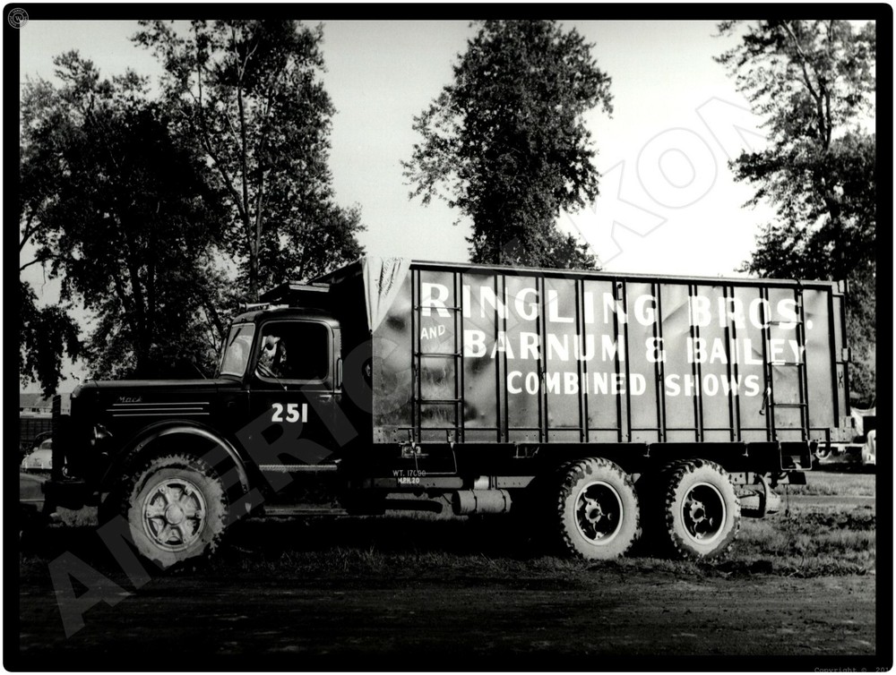 Vtg. Mack Trucks AC New Metal Sign: Ringling Brothers Circus Truck