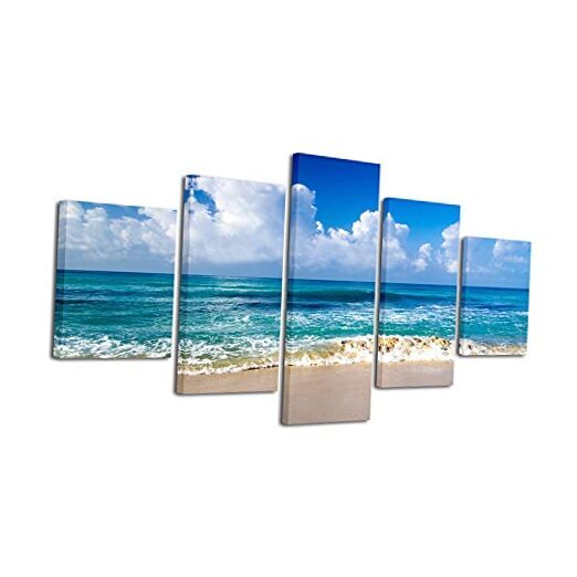 Seaside Large Modern Seascape 5 panels 12x16