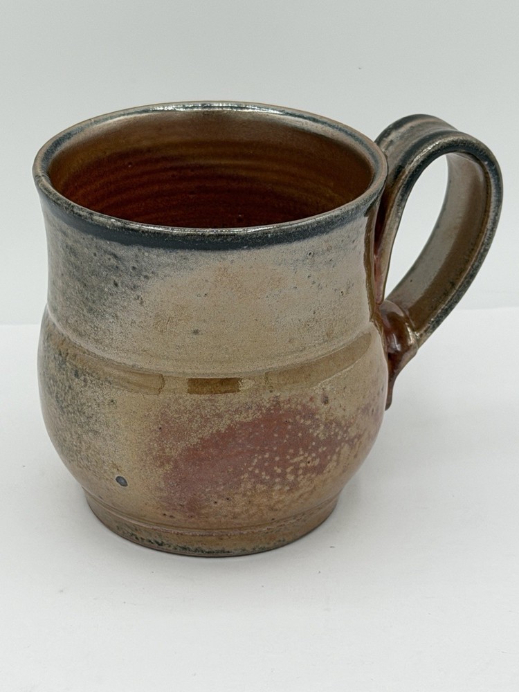 Hand Thrown Glazed Pottery Signed JAR Coffee Mug