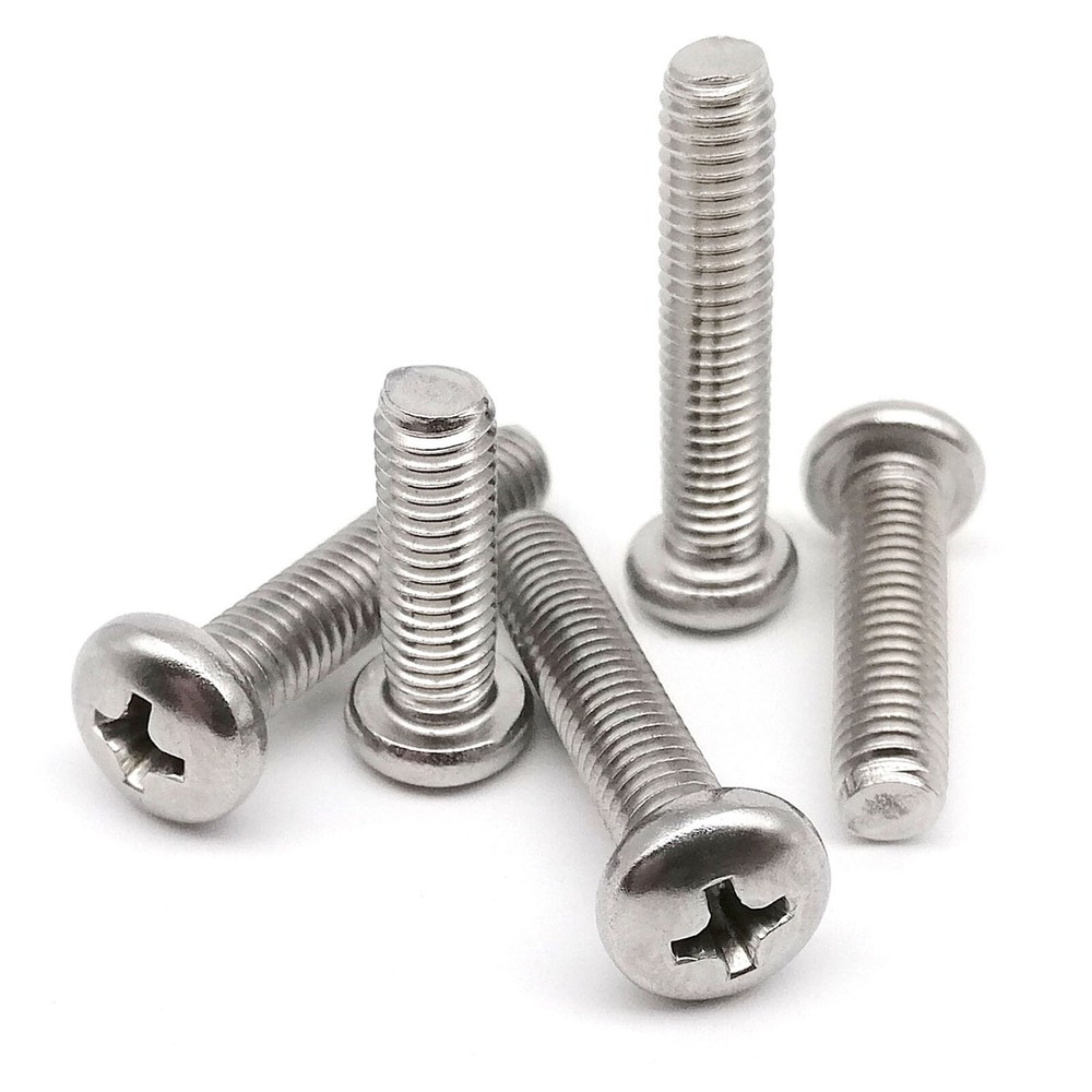 M1-M8 2-100mm 304 A2 Stainless Steel Cross Phillips Pan Round Head Bolt Screw