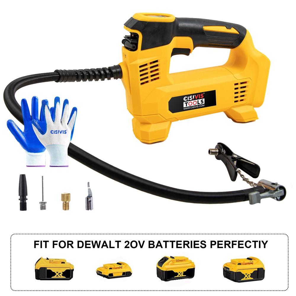 Tire Inflator for DEWALT Battery Portable Air Compressor for Car, Bicycle