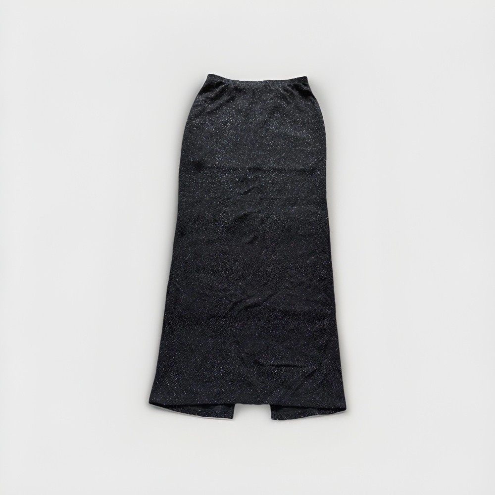 Wild Fable Women's Black Solid Long Straight/Pencil Skirt with Slit